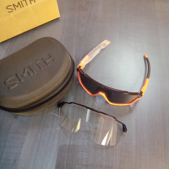 Smith Optics Unisex Shift MAG Sunglasses in Black Matte Cinder/Orange - Picture 5 of 8